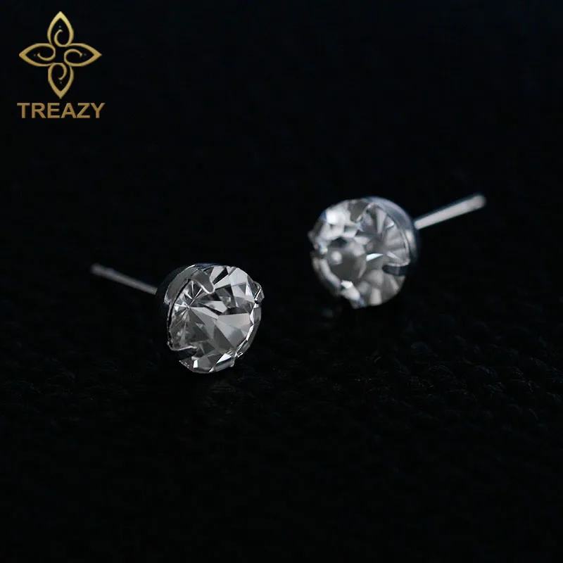 TREAZY Circle Crystal Bridesmaid Bridal Jewelry Sets Silver Color Rhinestone Wedding Necklace Earrings Bracelet Sets for Women - Image 6