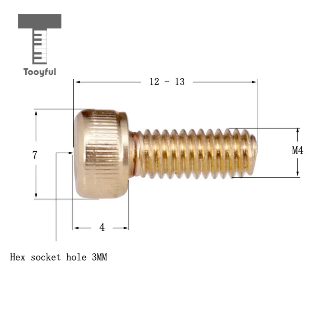 Tooyful 6 шт. электрогитара Блокировка струна гайка зажим шестигранные винты M4 черный