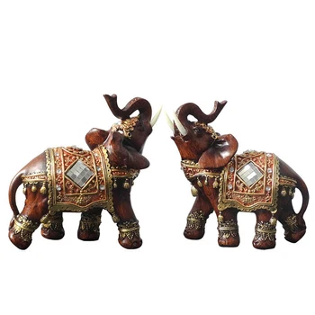 

Lucky Elephant Ornaments Cute Animal Home Decoration Office Craft Artwork Decoration Accessories Unique Gifts Crafts one pair