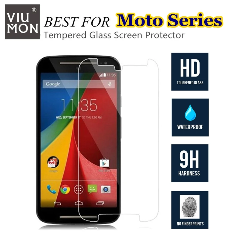 Закаленное стекло 9H 0 3 мм 2.5D Preminum для Motorola Moto G G2 G3 G4 Plus X2 X Play Gen Защитная пленка