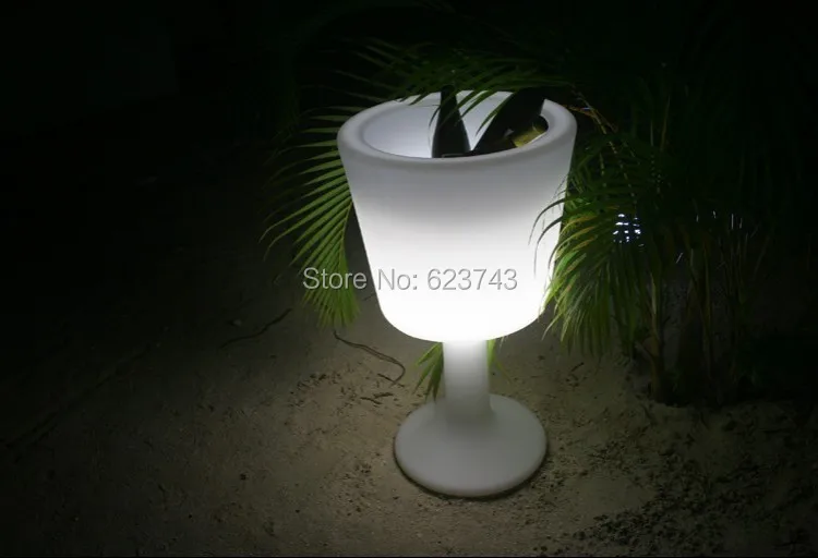 Цветной сменный большой светодиодный светильник для питья с подсветкой, ведра для льда, водонепроницаемый, дизайнерский светодиодный светильник с горкой, охладители для ведра шампанского