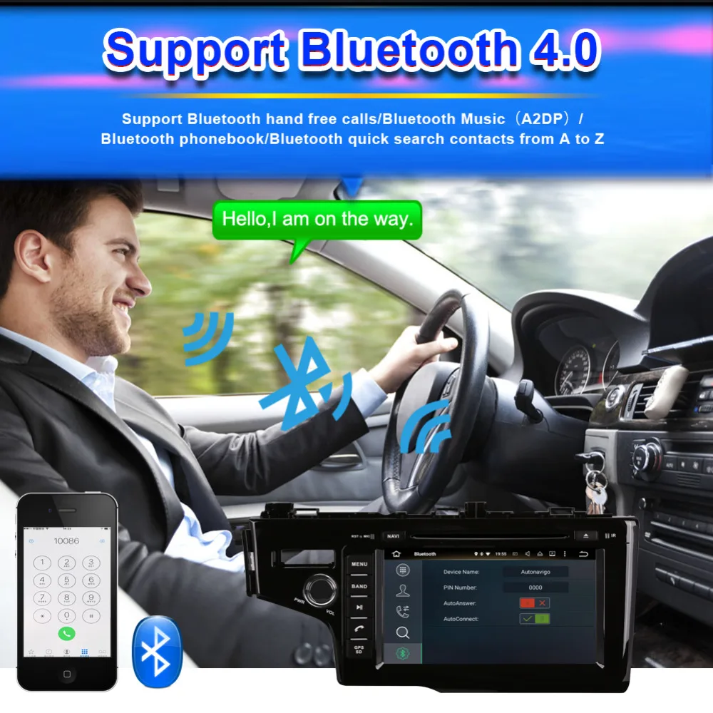 Best Android 8.0 Octa Core 4GB+32GB Car PC GPS Head Unit For Honda Fit/Jazz Left Hand Driving 2014- Radio Stereo Bluetooth Video Wifi 5