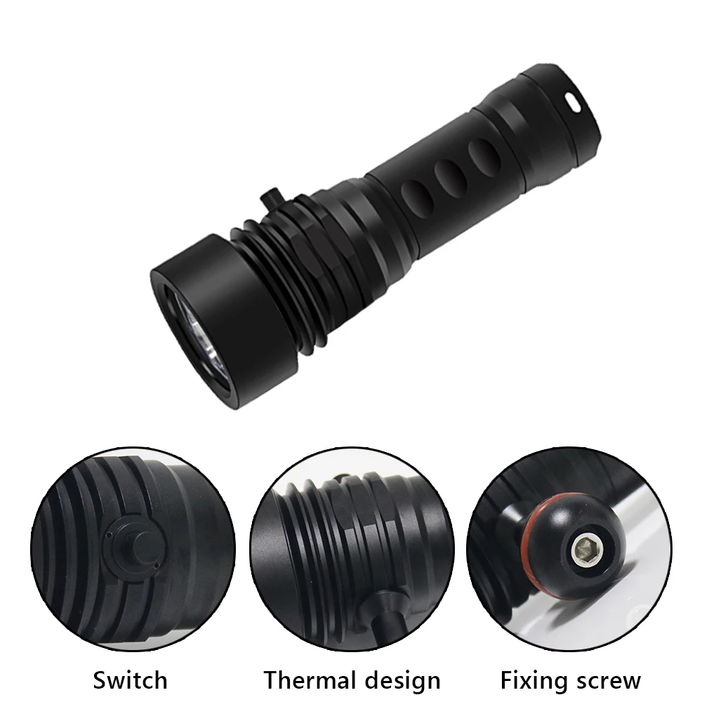 

LED diving torch flashlight xml 3xL2 26650 or 18650 rechargeable tactical flashlight photography video fill light waterproof lin
