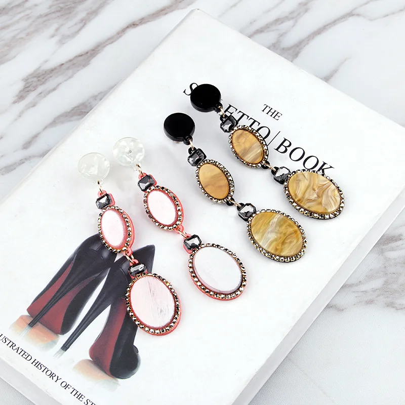 Boho горный хрусталь Акриловые черепахи длинные корейские серьги 2019 для женщин