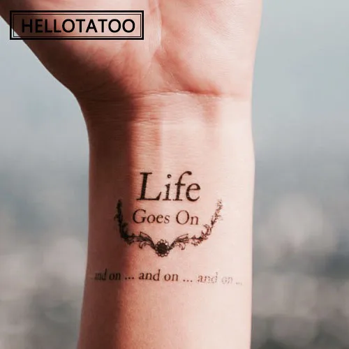Fshion/Simple/temporary tattoo Life Goes on-in Temporary Tattoos from
