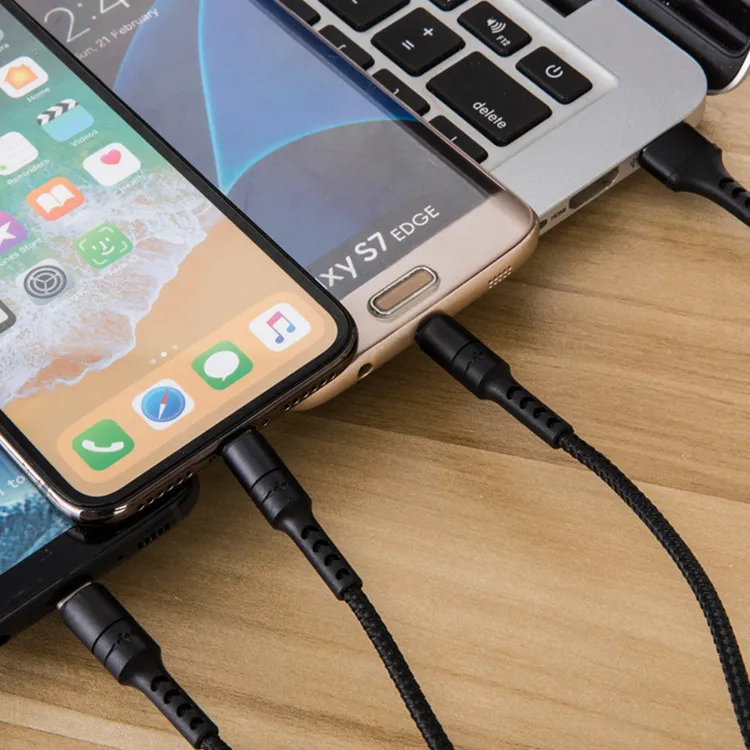 5A супер зарядка 3 в 1 быстрое зарядное устройство USB кабель провод usb type C кабель для huawei mate 20 P20 для iPhone samsung Xiaomi