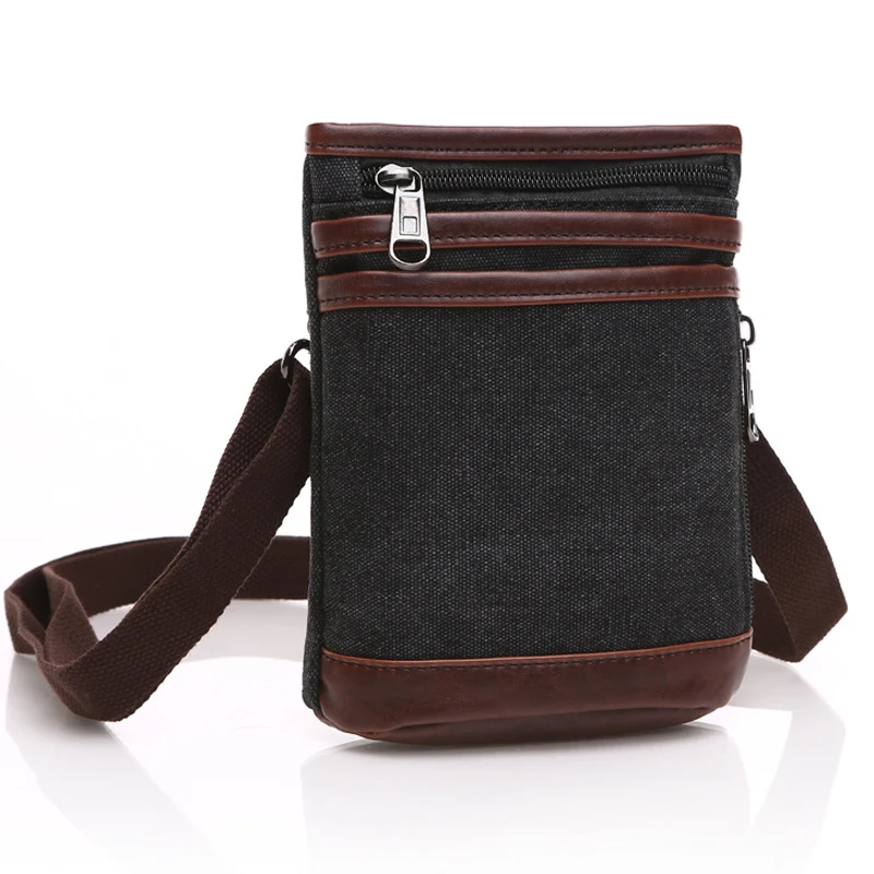 

2019 Men Messenger Bags Fashion Vertical Canvas Bags Retro Shoulder Messenger Bags Practical Pockets Business Casual Student