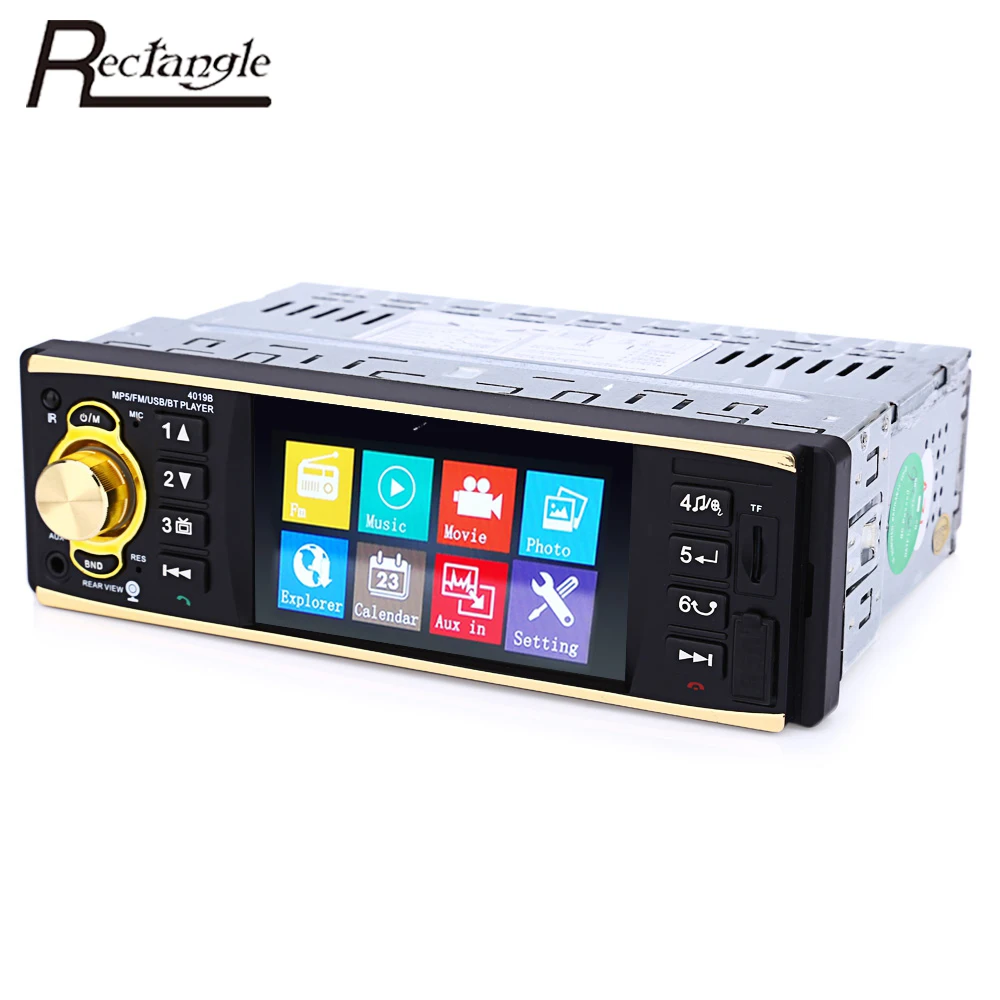 Rectangle 4019B 4.1 inch 1 Din Car Radio Auto Audio Stereo USB Radio