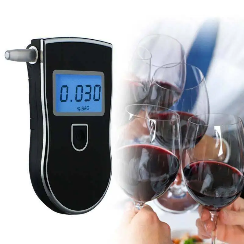 Online Detector de Alcohol alkoholtester AT818 probadores de Alcohol profesionales portátiles de policía pantalla LCD Digital de respiración Respuesta Rápida