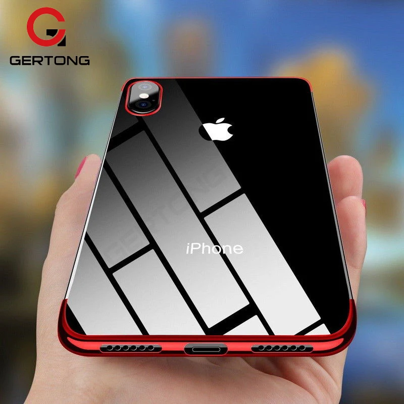 

Clear Transparent Phone Case For iPhone XR XS Max X Soft Plating Protective Coque For iPhone 6 6s 7 8 Plus 10 Back Cover Fundas