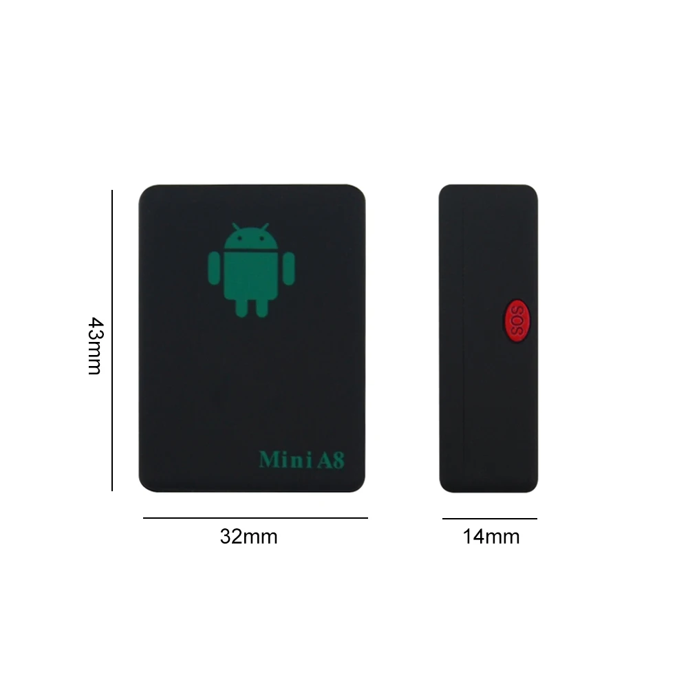 Мини трекер nobox без GPS модуля GPRS LBS Mini A8 4 диапазона GSM локатор отслеживание в