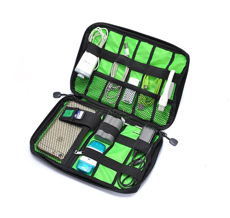 Aosbos, электронные аксессуары, сумка для путешествий, женская сумка на молнии с цифровым кабелем, мужская сумка, органайзер для жесткого диска, для наушников, USB кабели, SD карта