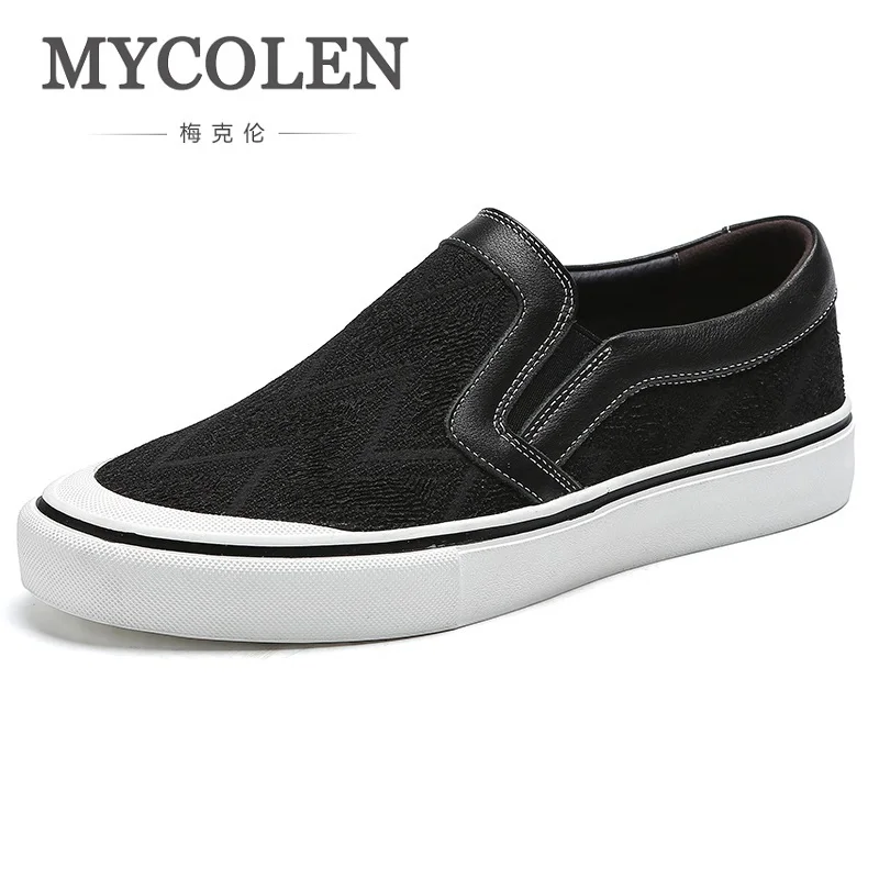 

MYCOLEN The New Listing Men's Breathable High Quality Casual Canvas Shoes Slip On Men Fashion Flats Shoes Chaussure Homme Luxe