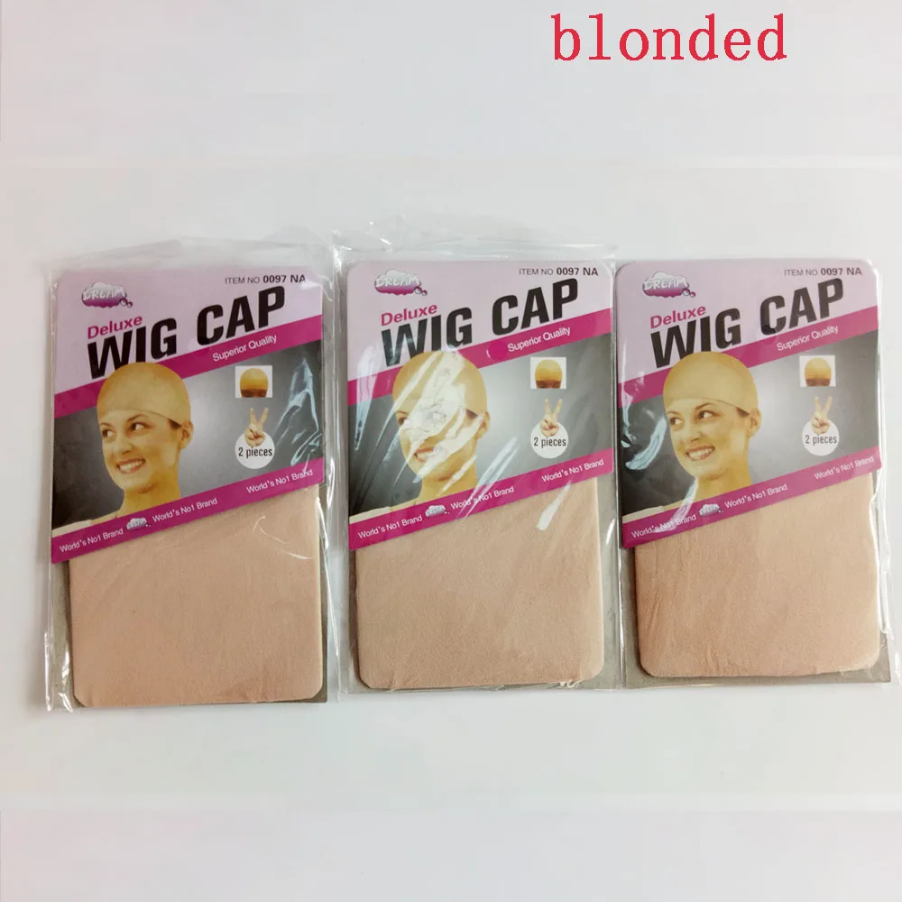 Hot Sale Wig Cap Hairnets for Weave 2 Pieces/Pack Hair Nets Stretch Mesh Wig Cap 6 Colors 30 Pieces/Lot(15bags)
