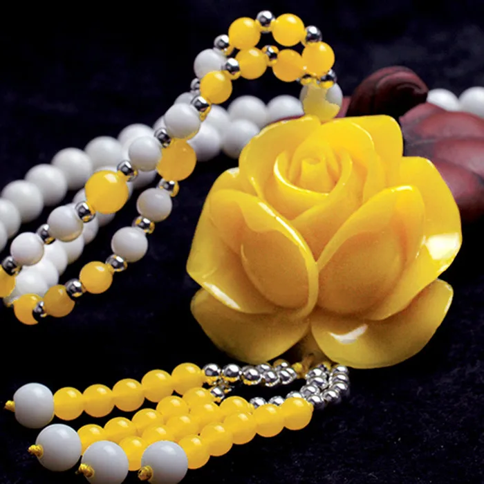 

Natural tridacna beads necklace beeswax pendant necklaces jewelery sweater long chain with pendants necklace for women gift 0124