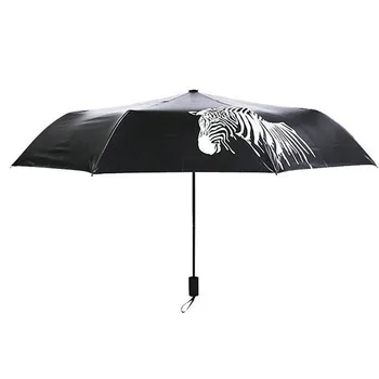 

New Folding Portable Umbrella Color Changing Zebra Umbrella Anti-Uv Sunshade Rain Cover