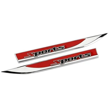 

2pcs Metal+Resin Car Chromed Emblem Badge Decal Sticker Cars Fender Side Stickers For KIA K2 Rio Ceed Sportage Sorento Cerato