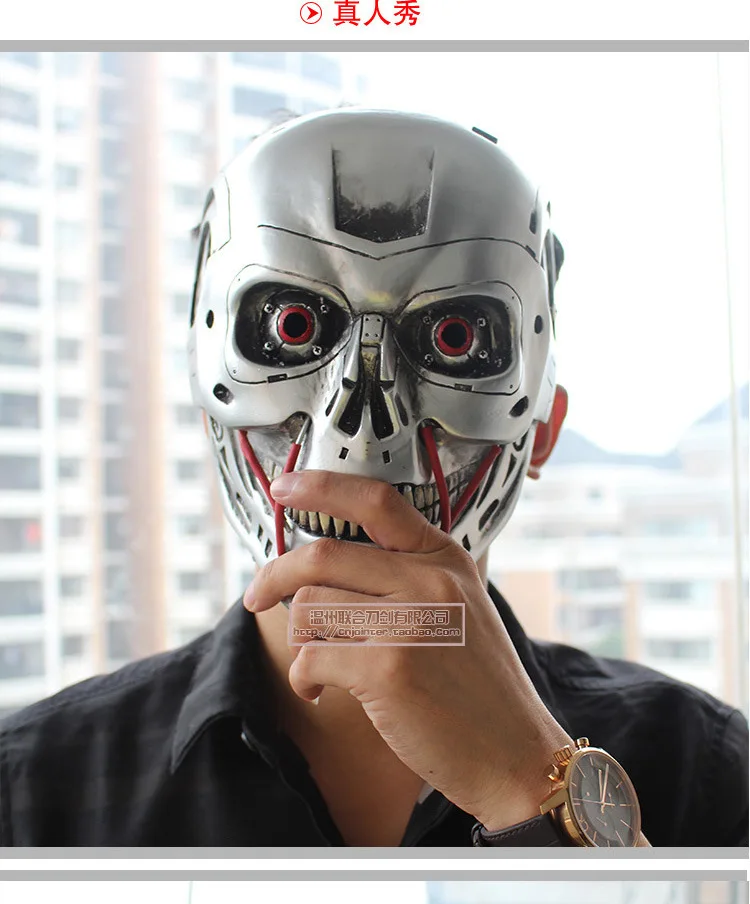 

Halloween COS Terminator Helmet Masks Horror CS Paintball Ghost Creepy Resin Mask Masquerade Skull Movie Party Cosplay Props