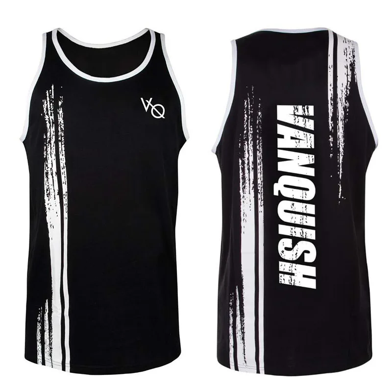 

Summer fashion slim vest casual cotton quick dry gyms Brand bodybuilding stringer tank top mens fitness muscle guys sleeveless