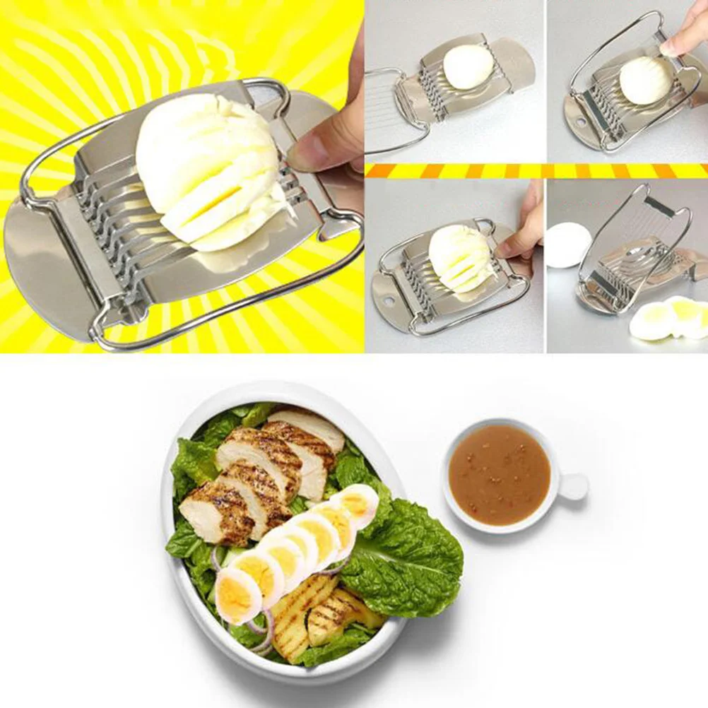 Сверхмощный металлический слайсер для яиц, многофункциональный нож для яиц, проволока из нержавеющей стали, слайсер для яиц, для резки вареных яиц