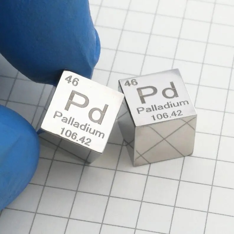 

Palladium Pd Metal 10mm Density Cube 99.95% Pure For Element Collection