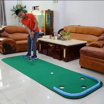 

2018 Portable Indoor golf Put trainer Golf practice blanket Artificial grass Mini Golf green Beginners Family Practicing set B8