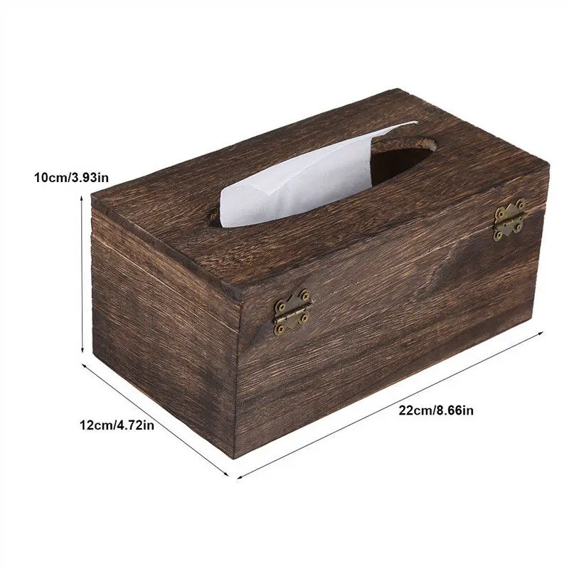 Ретро деревянная коробка для ткани туалетной бумаги чехол держатель для салфеток домашний Декор автомобиля - Цвет: A1