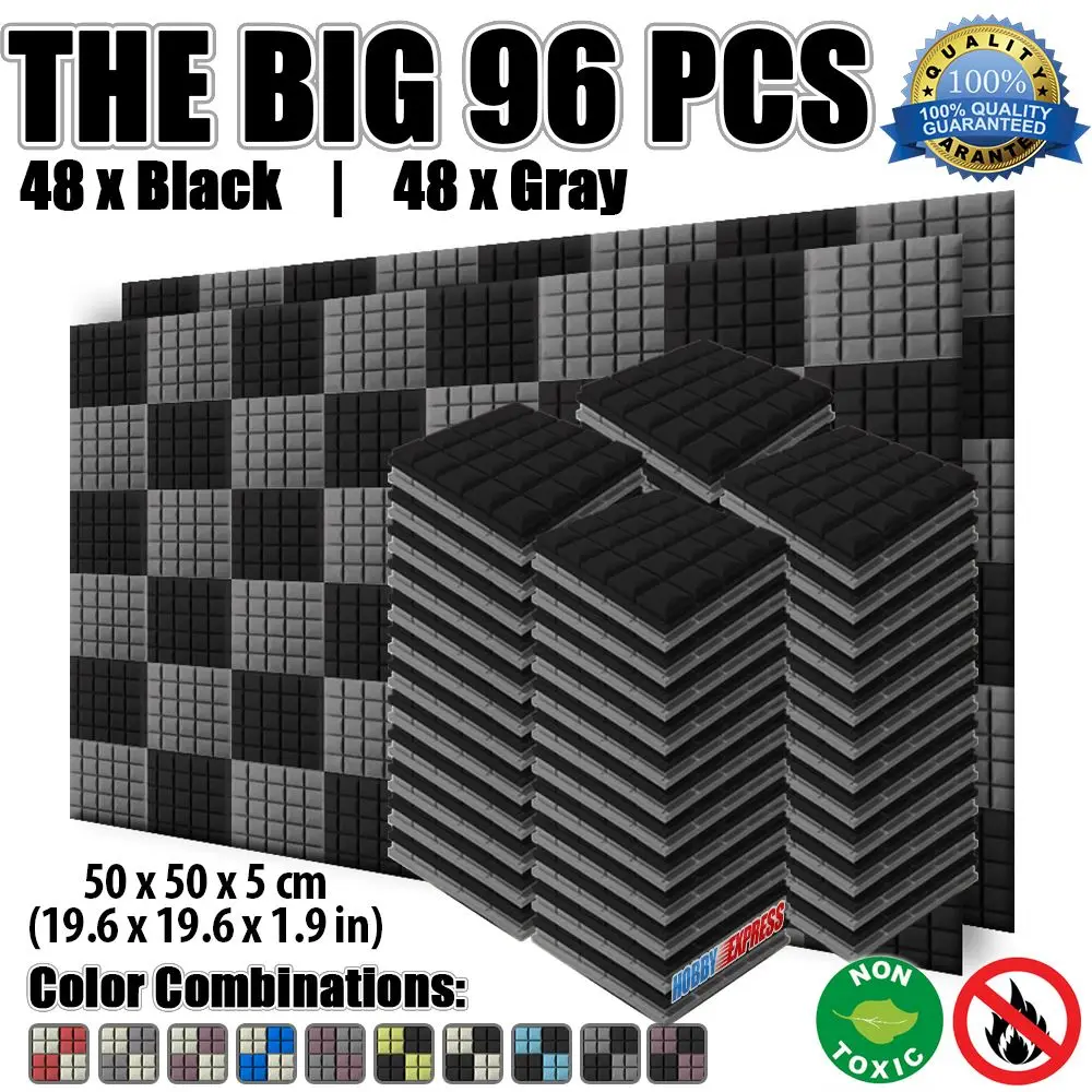 Goede Arrowzoom Halfrond Grid Geluidsisolatie Studio Foam Acoustical Behandeling 50x50x5 cm (19.6x19.6x1.9 in) 96 stks Set KK1040