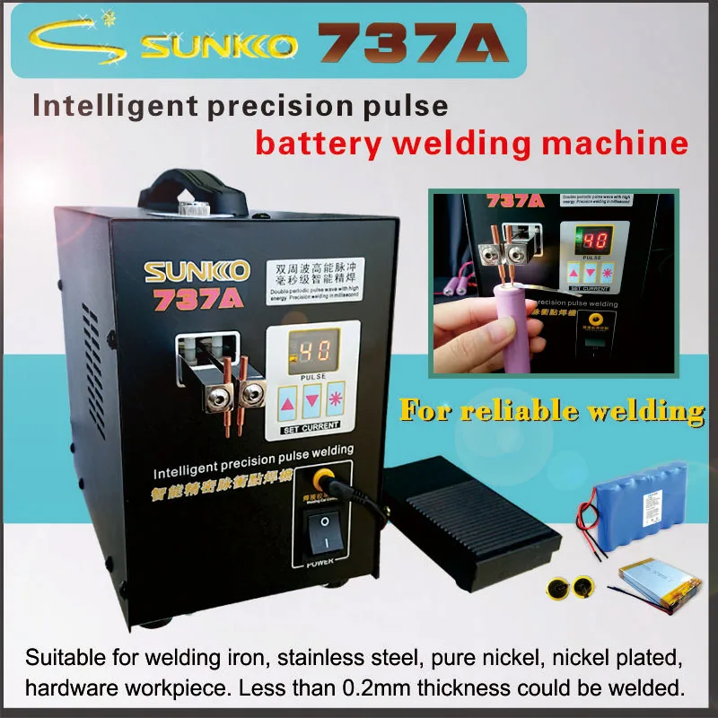 

2018 NEW S737A 18650 High-power battery digital display mobile soldering LED Spot welder 220V/110V EU US