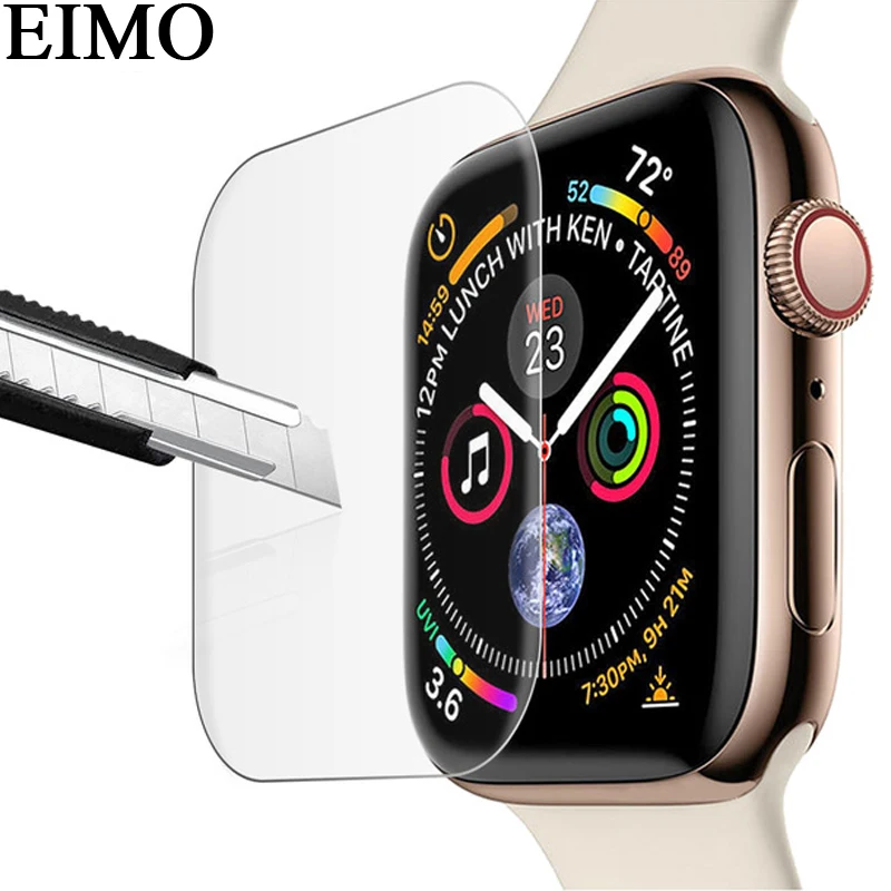 

EIMO Screen Protector Film for Apple Watch 4 Iwatch band 44mm 40mm TPU 9D Anti-Shock Full Coverage Protective Film