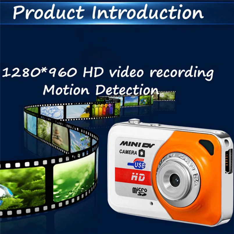 HD Ultra Portable 1280X1024 Mini Camera X6 Video Recorder Digital Small Cammera Support AVI video Mini HD Digital Camera 40AP2515