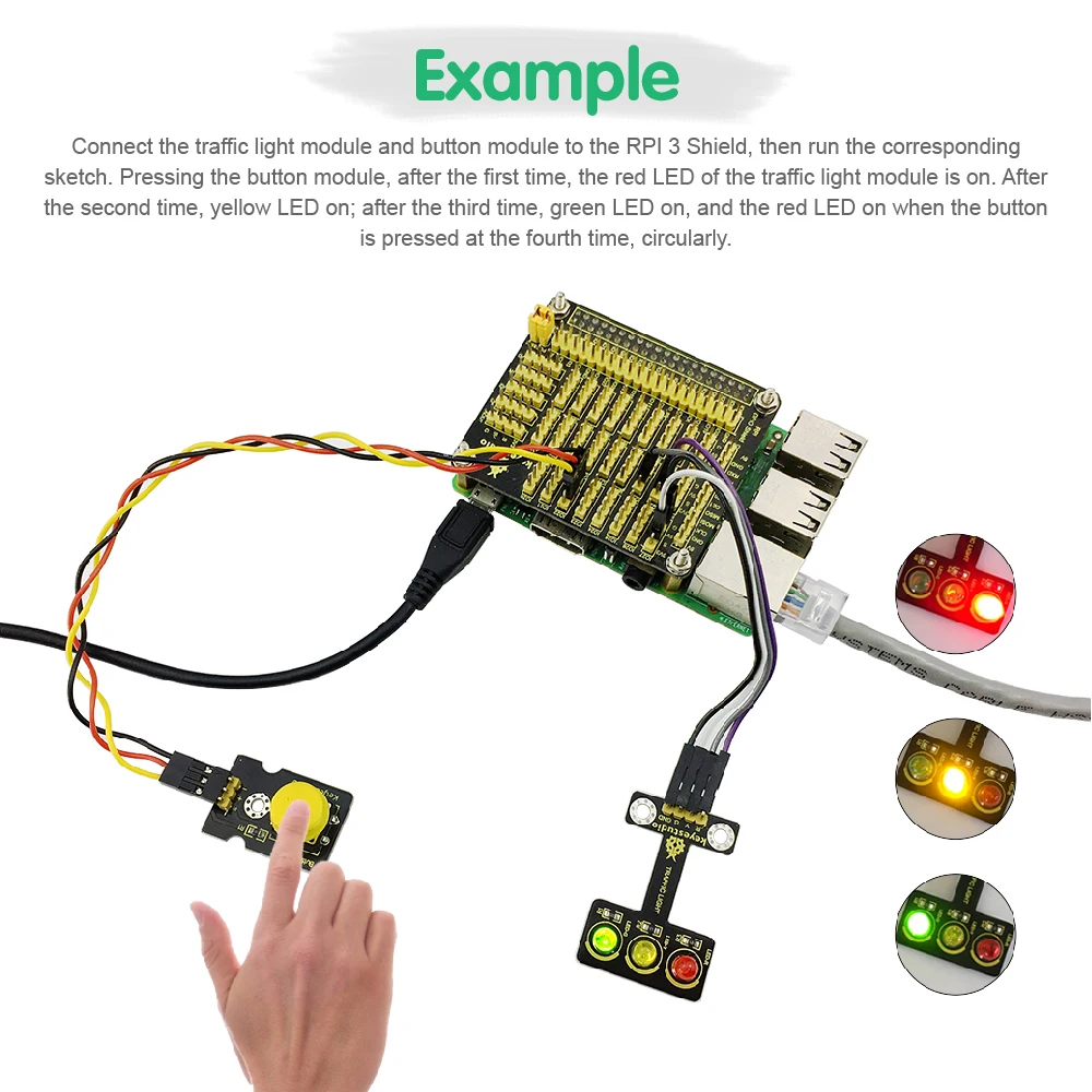 Keyestudio светодиодный светильник, модуль 5V(черный и экологически чистый) для Arduino/Raspberry Pi