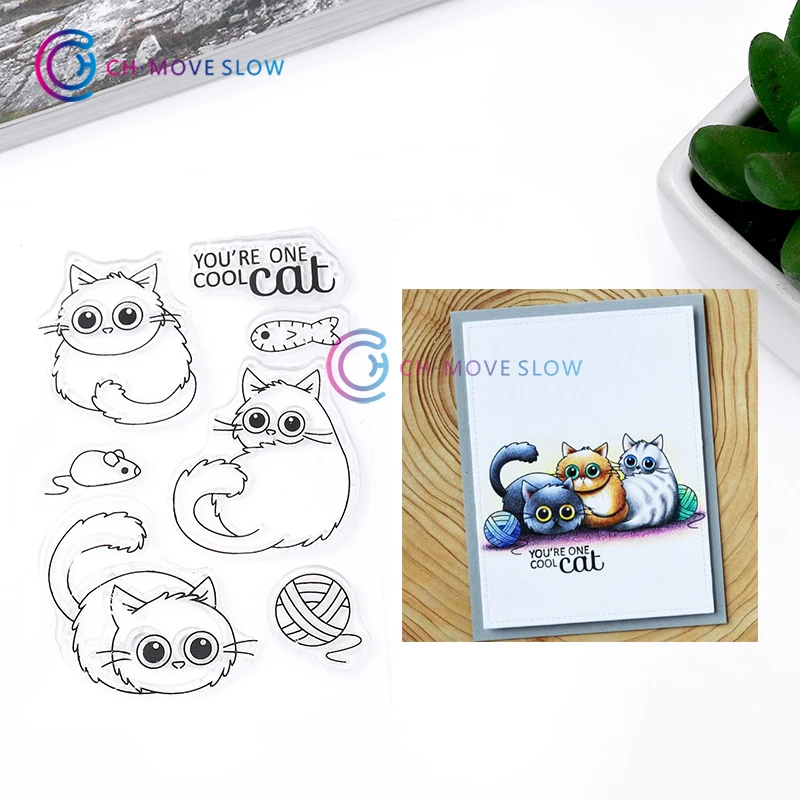 

CH cat Transparent Clear Silicone Stamp/Seal for DIY scrapbooking/photo album Decorative clear stamp sheets