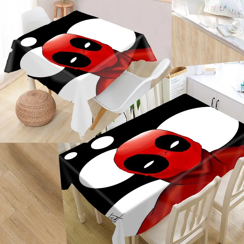 

Custom Deadpool Table Cloth Oxford Rectangular Waterproof Oilproof Table Cover Wedding Tablecloth &L035SJ