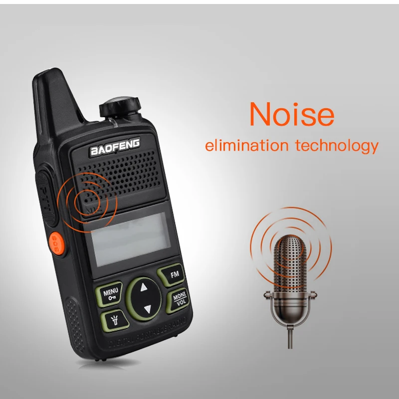 BAOFENG BF T1 Walkie Talkie мини двухстороннее радио UHF 400 470 мГц 20CH Портативный Хэм CB фонарик fm