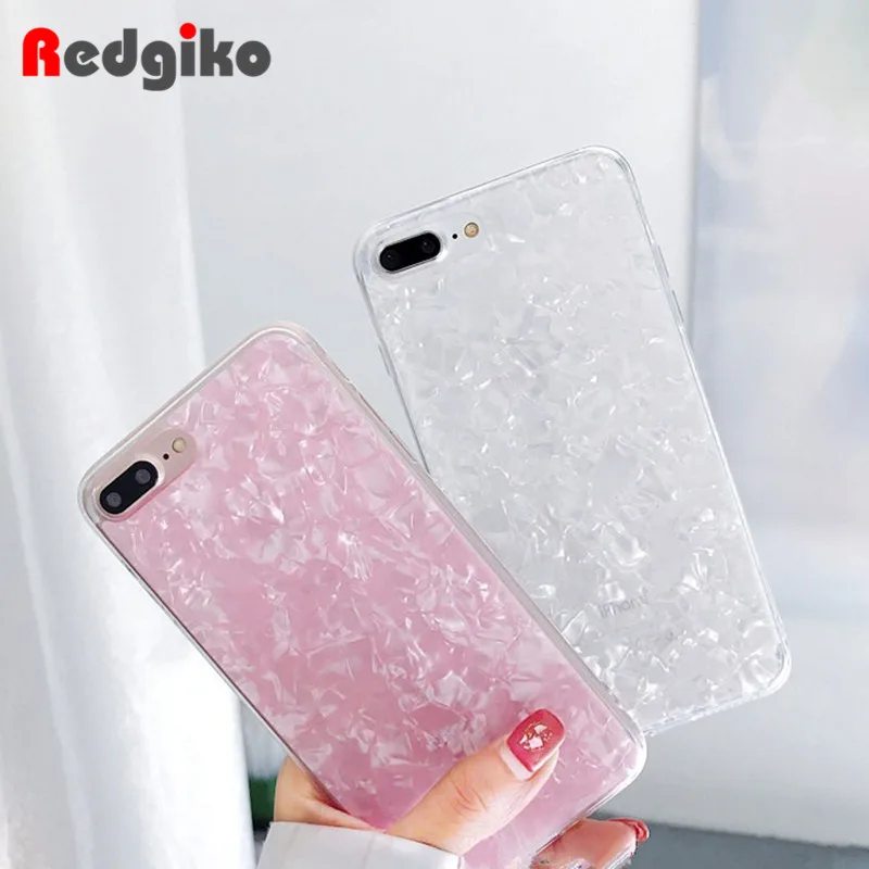 

Glitter Phone Case For iPhone XS X XS MAX 7 8 6 Plus Dream Shell Pattern Cases Soft TPU Silicone Cover