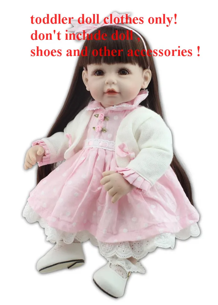 A249-1 clothes only Новинка 20-23 дюймов Кукла реборн одежда для npk кукла девочка одежда Кукла платье аксессуары DIY Детская кукла-реборн игрушки для детей - Цвет: A249-1 clothes only