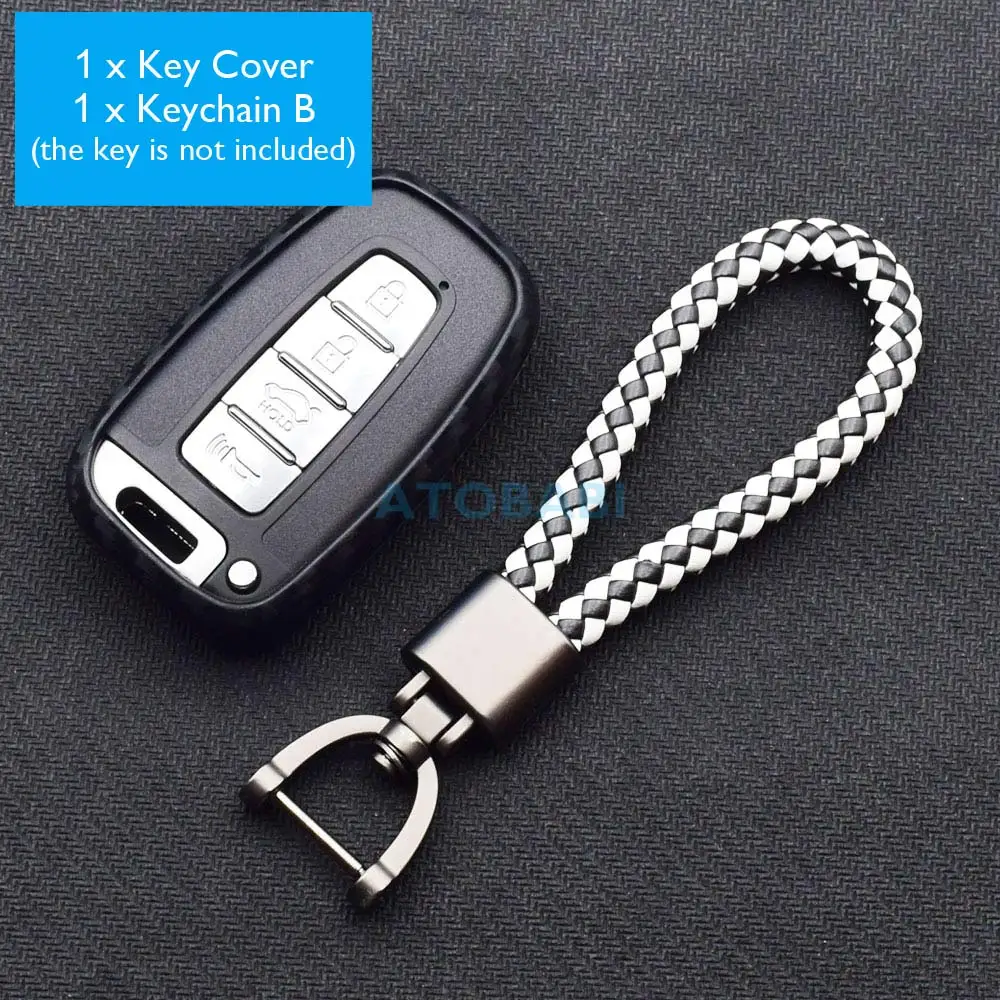 Карбоновый силиконовый чехол для ключей от машины для Kia K5 Sportage Sorento Forte Shuma Borrego hyundai дистанционный брелок крышка брелок Защитная сумка для ключей - Color Name: Keychain B