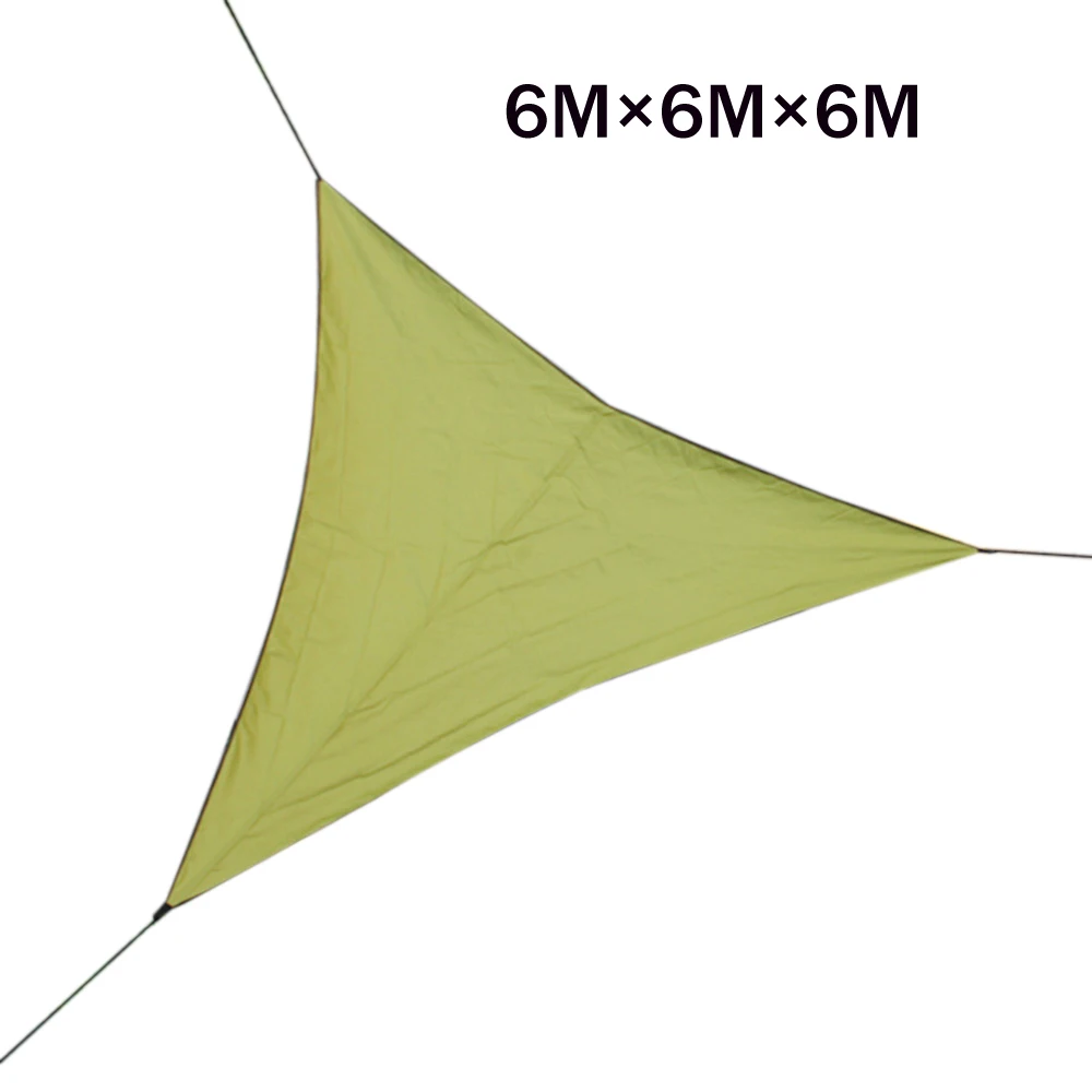 Открытый треугольный Навес От Солнца Парус укрытие водостойкая патио крышка навес УФ Защита тени ткань 3 × 3 × 3/4 × 4/6 × 6 × 6 - Цвет: Army green size 3