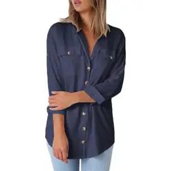 Мода Европа США лето новый v-образный вырез с коротким рукавом Свободный Повседневный сплошной цвет большой размер пуловер рубашка z-4-LC251084