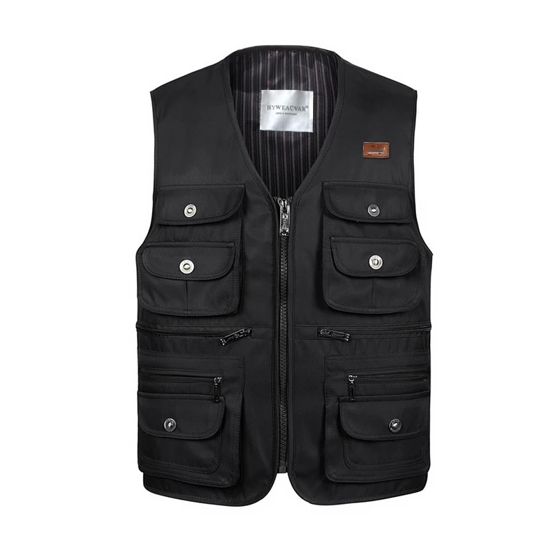 Buy Photography Male Vest Casual Loose Plus Size Black