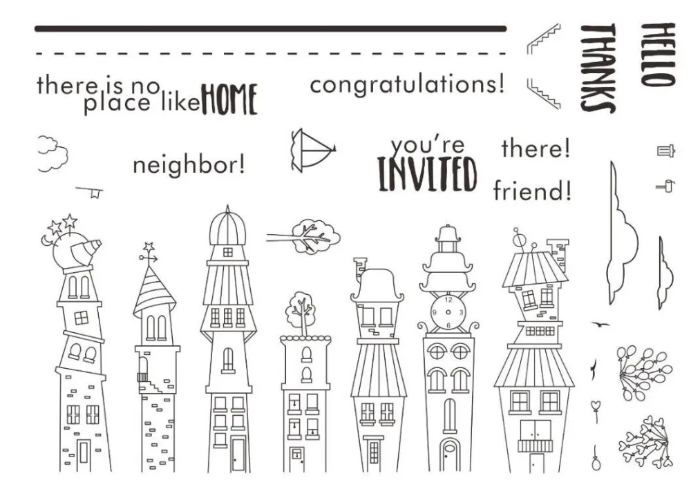 

House Transparent Clear Stamp for DIY scrapbooking/Card Making C196