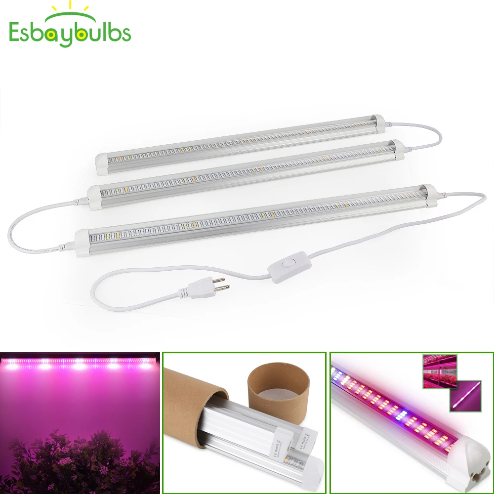 

3Pcs/set led Tube 30W 600mm T8 Full Spectrum LED Grow Light Bar 300LEDs Plant grow Lamp for Vegs Greenhouse Hydroponics Tent