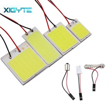 Высокое качество COB светодиодный панельный светильник супер белый автомобильный светильник для чтения карты Авто купольная интерьерная лампа с адаптером T10 Festoon Base 12 В DC