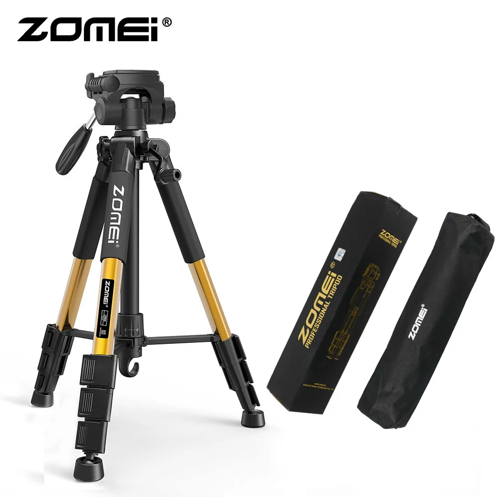 ##BUY Zomei Yellow Z666 Lightweight Tripod Portable Travel Camera Stand with Pan Head and Carry Bag for SLR DSLR Digital Camera Phone