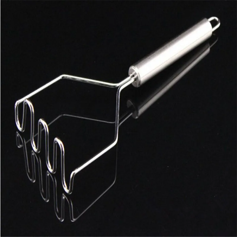 Stainless Steel Potato Presser Potato Crusher Baby Food Mashers Potato Ricers Kitchen Tools Pipe Handle Wavy Crusher Supplies