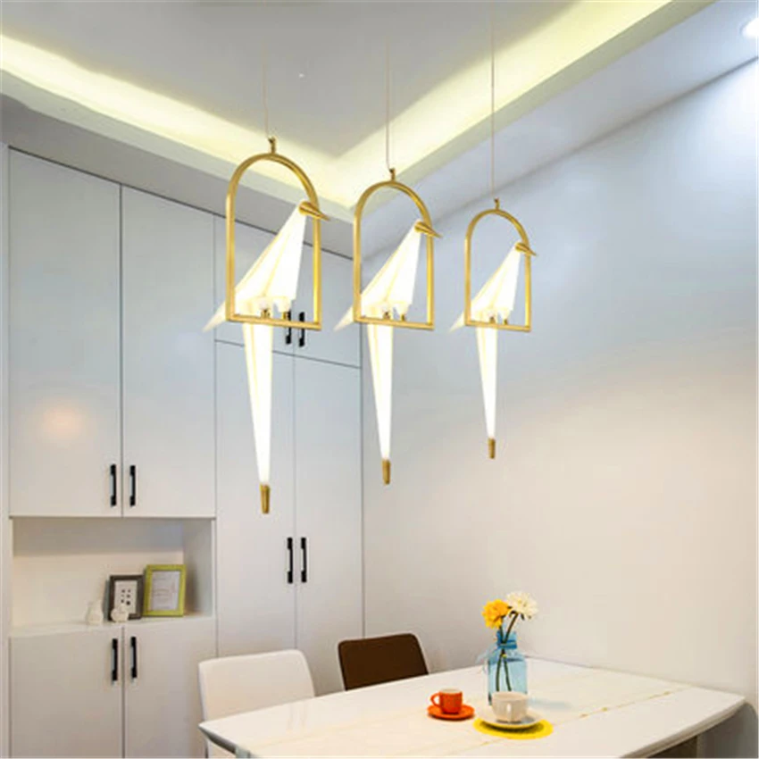 

Modern Bird LED Pendant Light Lighting 110V 220V Origami Crane Pendant Lamp Ceiling Lamp Living Room LED Hanging Lamp Floor Lamp