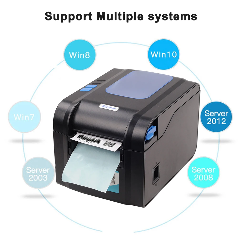 Xprinter تسمية طابعة باركود الحرارية استلام الطابعة طابعة رموز شريط 20 مللي متر-80 مللي متر XP-365B/XP-370B