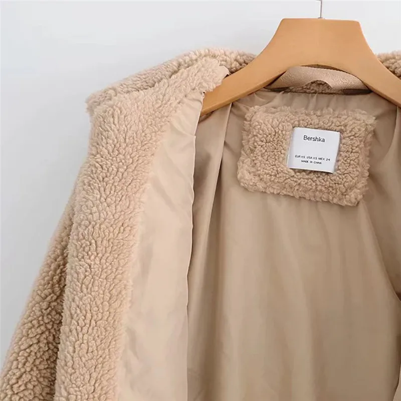 Femmes 40 2018 Peluche Bande En Vestes Épissage Women Veste Vêtements Hiver Épais Fermeture Cardigan Éclair Dropshipping Chaud vent Manteau Coat Coupe vn0w8mON