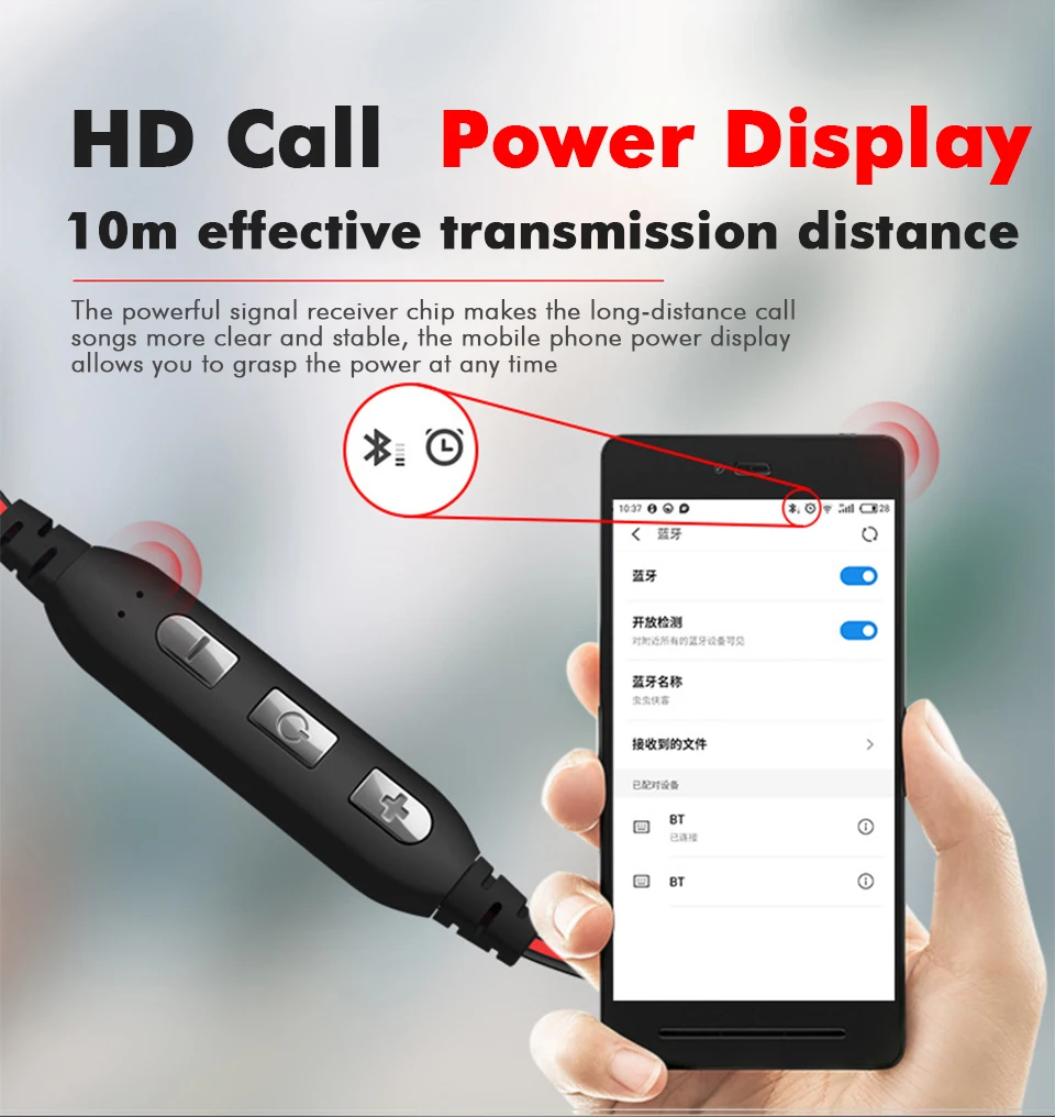 Waterproof Magnetic bluetooth earphone wireless headphones sports bass mini earphones earbud stereo mic TF card for Samsung (9)